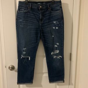 Old Navy Mid Rise Boyfriend Distressed Jeans - Sz 12